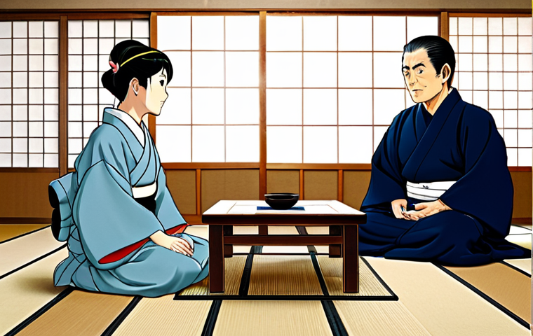 **

"A family-friendly scene of the Nohara family (Shin-chan, Misae, Hiroshi, and Himawari) sitting on tatami mats in their traditional Japanese home, fully clothed in modest, everyday attire. The background shows shoji screens and a low table with a miso soup bowl, rice, and natto. Safe for work, appropriate content, perfect anatomy, natural proportions, professional illustration, high quality."

**